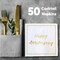 50 Pack Gold Foil Happy Anniversary Cocktail Napkins (Metallic Gold) 5" x 5"